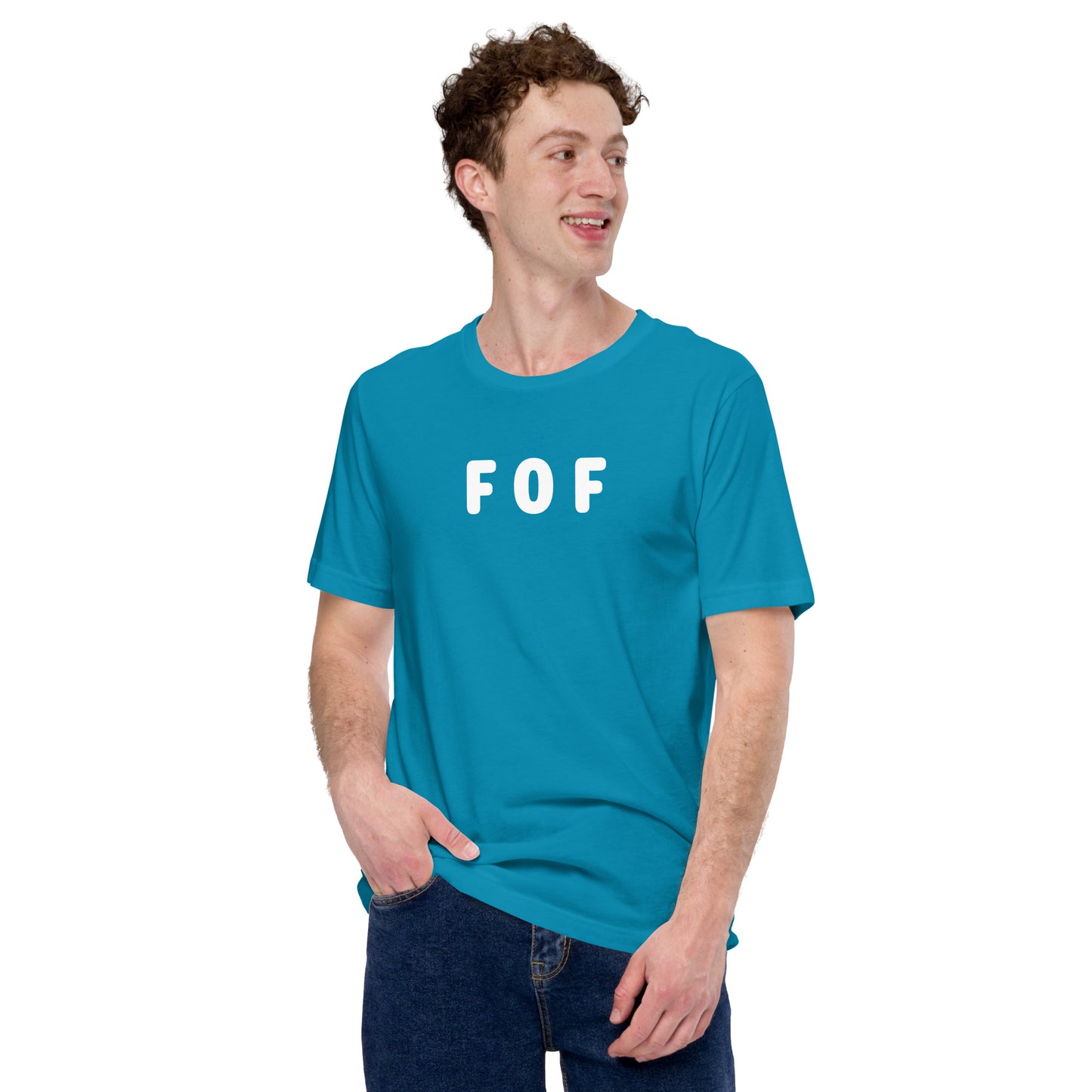 FOF - White Text - Mens T-Shirt