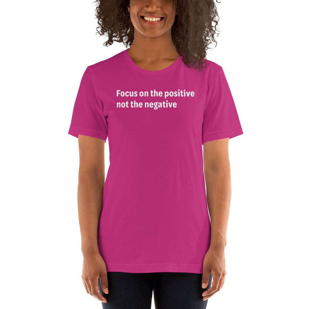 Positive Focus - White Text - Womens T-Shirt