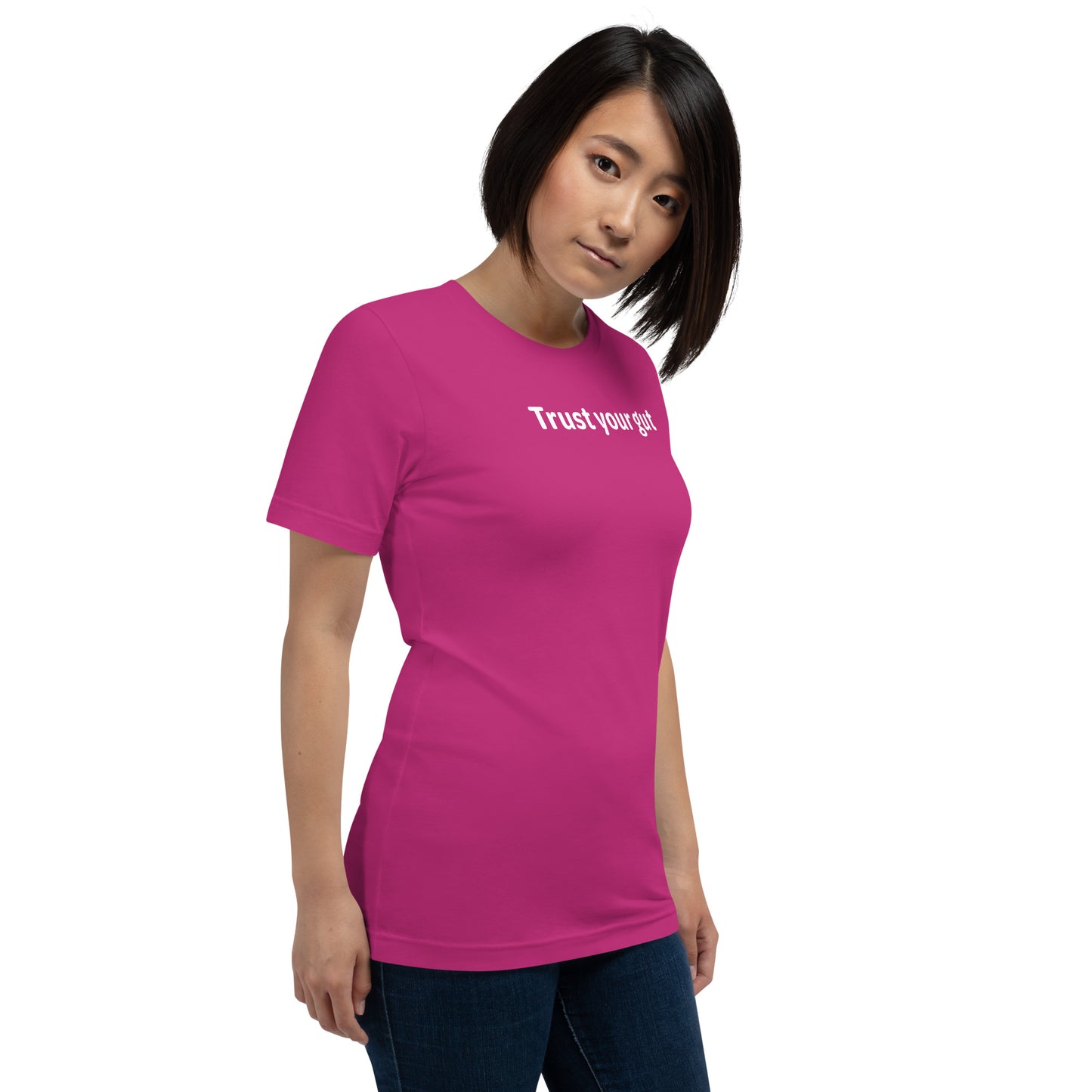 Trust your gut - White Text - Womens T-Shirt