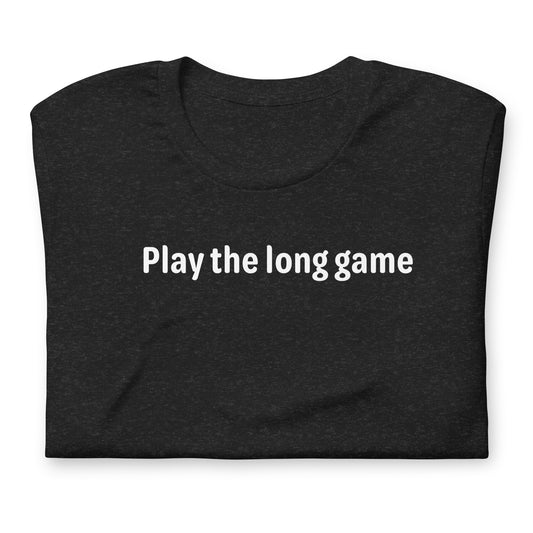 Play the long game - White Text - Womens T-Shirt