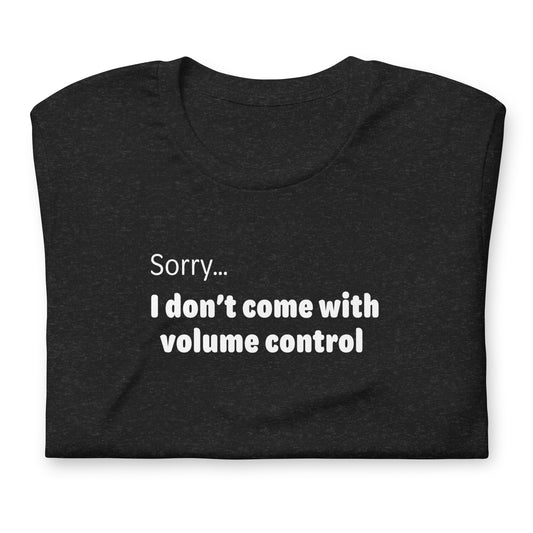 Volume control - White Text - Womens T-Shirt