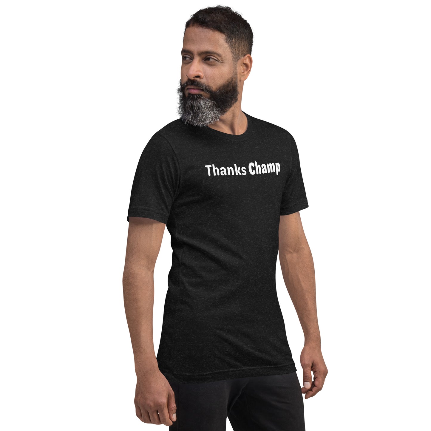 Thanks Champ - White Text - Mens T-Shirt