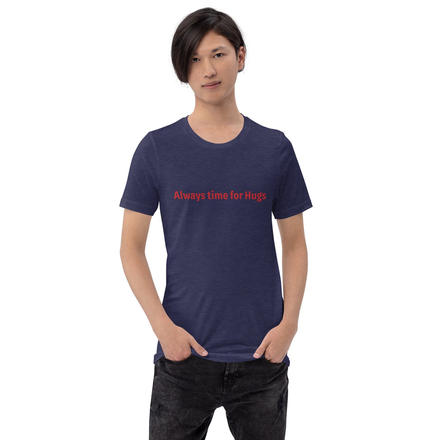 Always time for hugs - Red Text - Mens T-Shirt