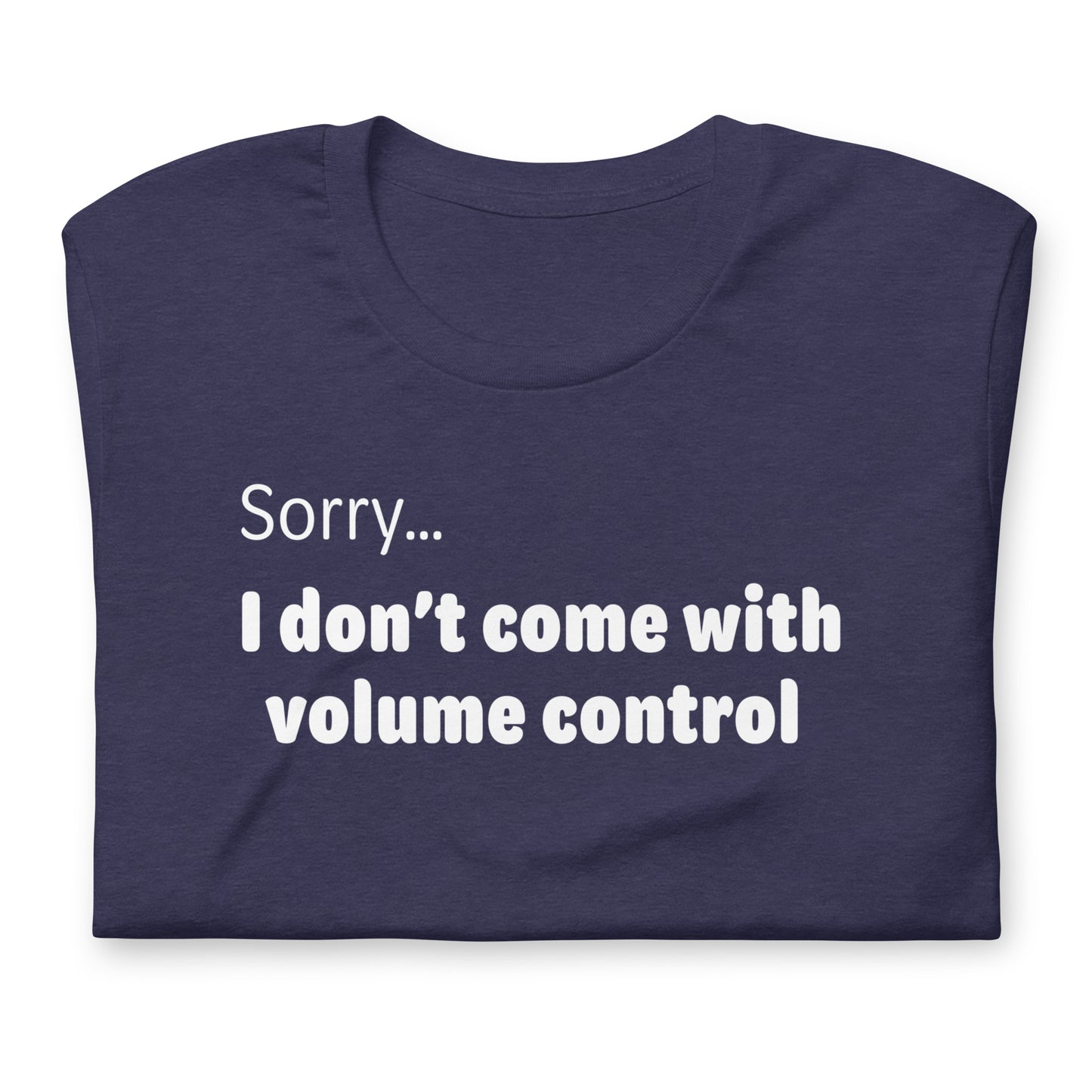 Volume control - White Text - Mens T-Shirt