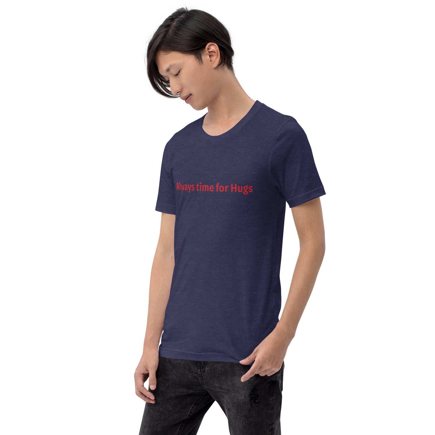 Always time for hugs - Red Text - Mens T-Shirt