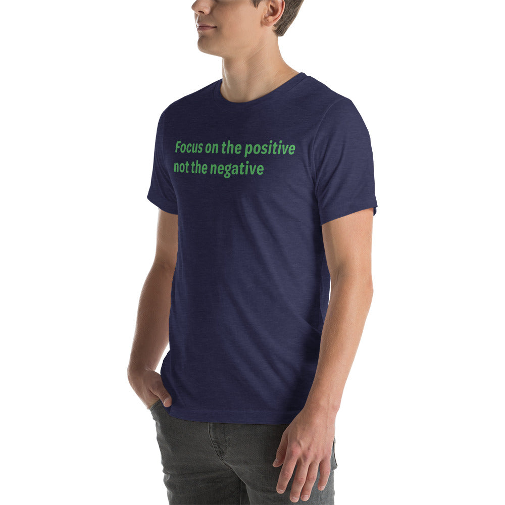 Positive Focus - Green Text - Mens T-Shirt