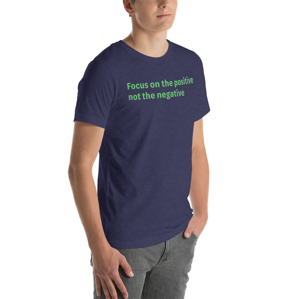 Positive Focus - Green Text - Mens T-Shirt