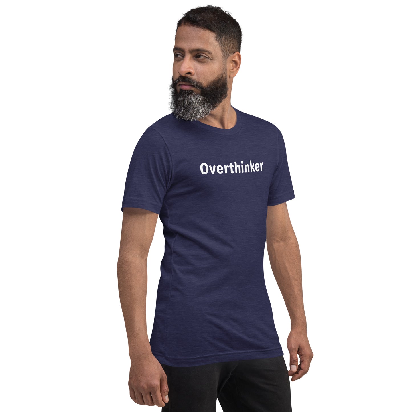 Overthinker - White Text - Mens T-Shirt