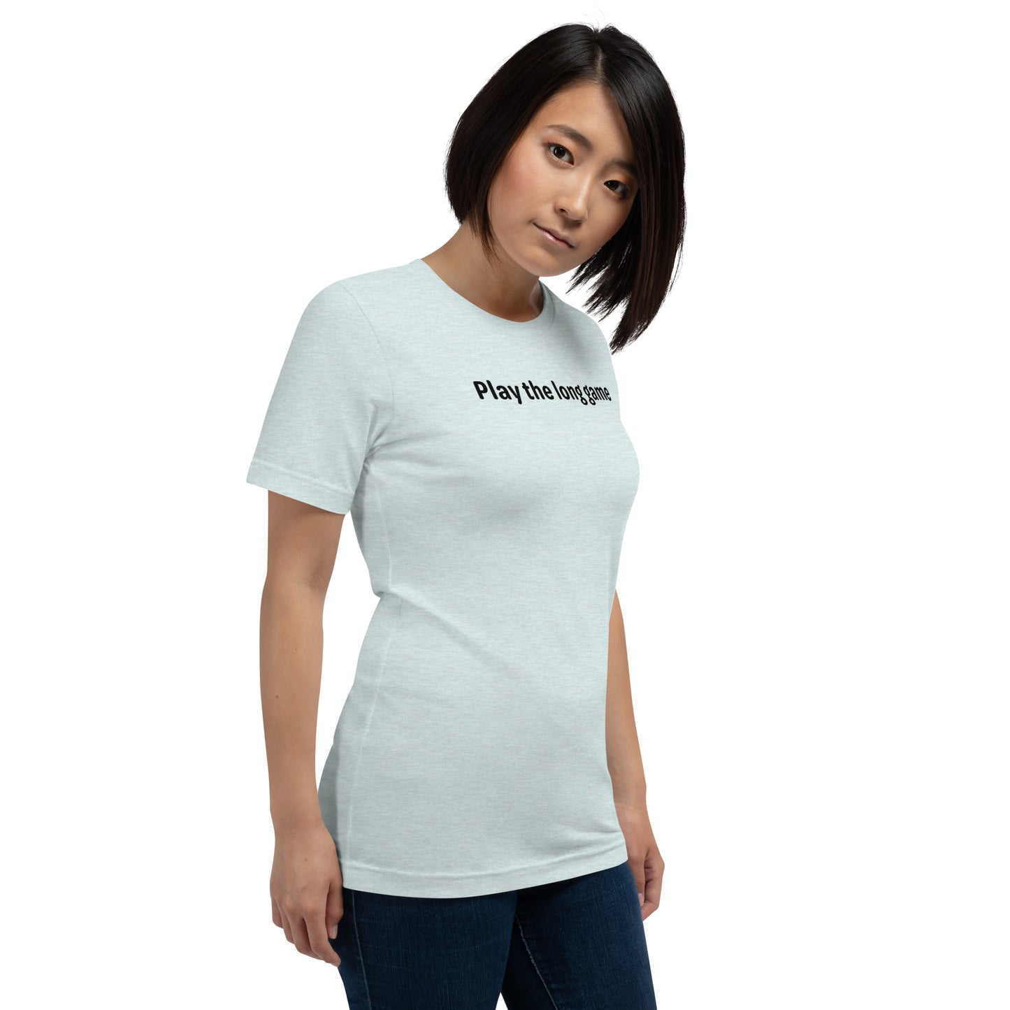 Play the long game - Black Text - Womens T-Shirt