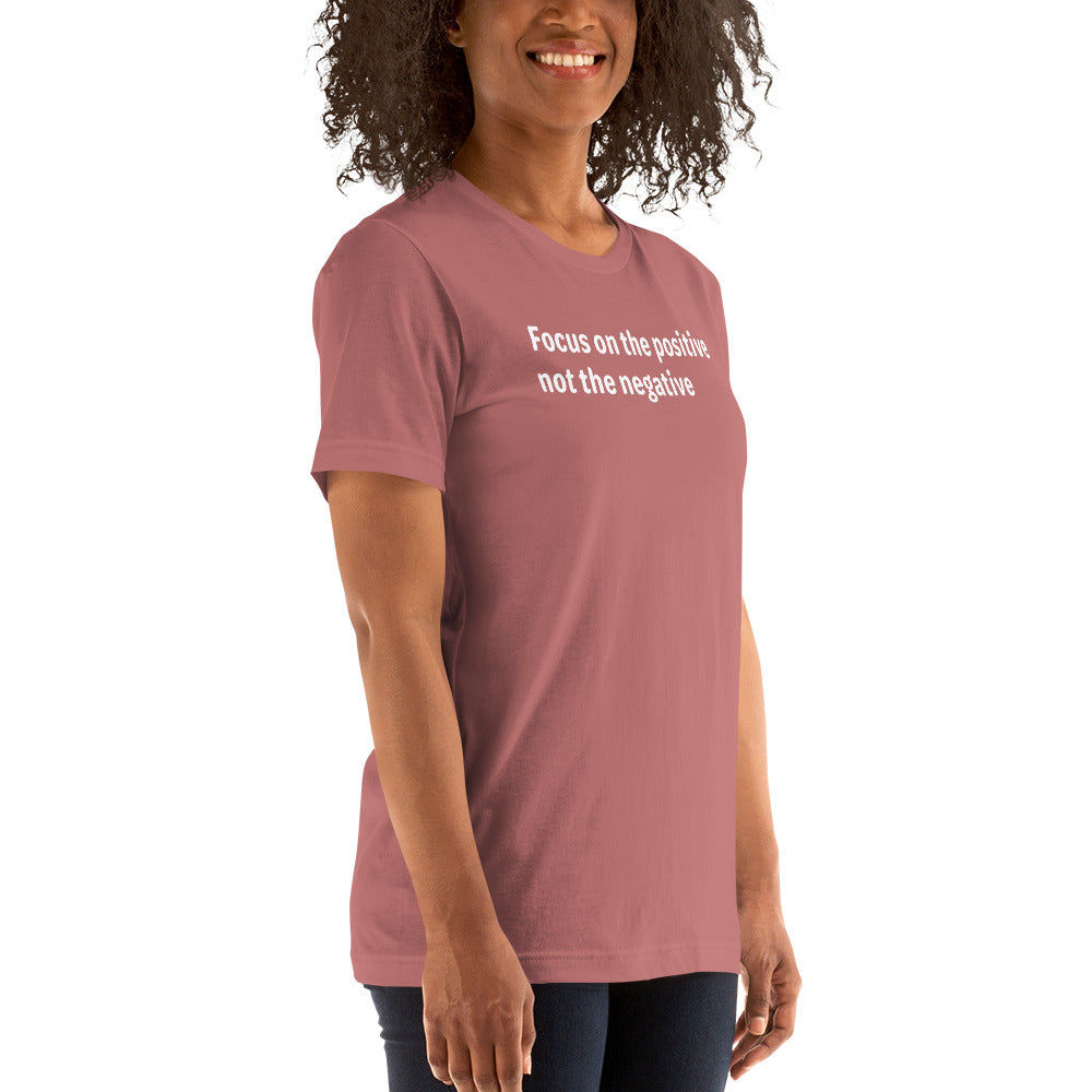 Positive Focus - White Text - Womens T-Shirt