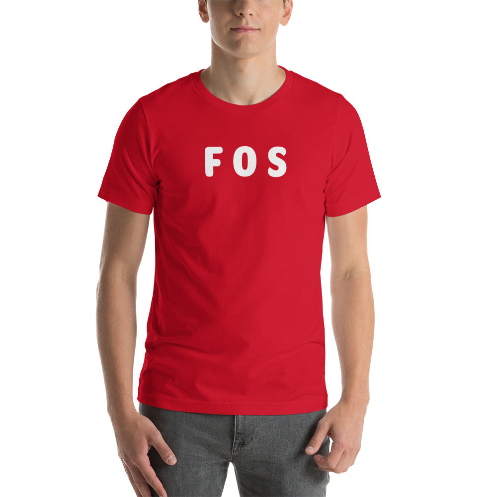 FOS - White Text - Mens T-Shirt