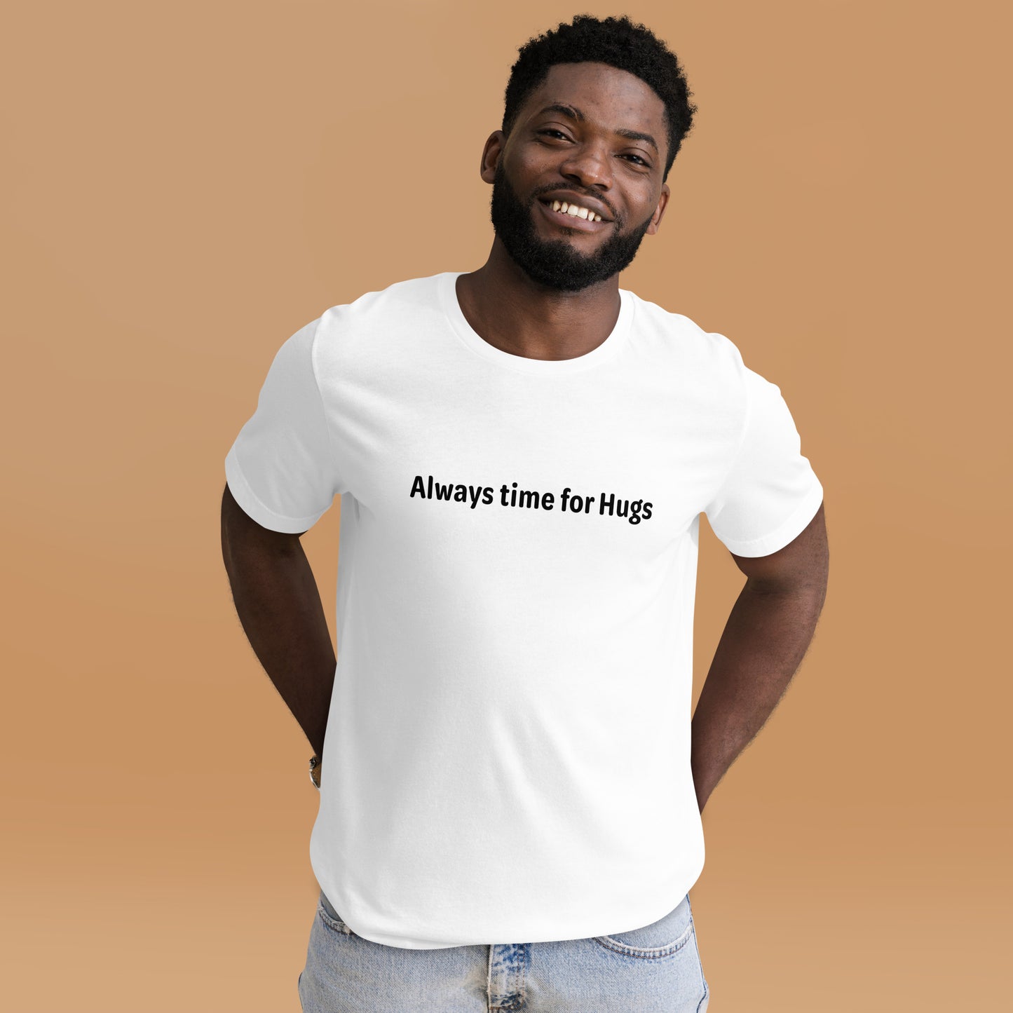 Always time for hugs - Black Text - Mens T-Shirt