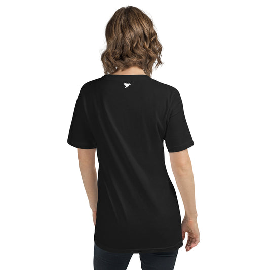 This shirt is a regift - White text - Womens V-Neck T-Shirt