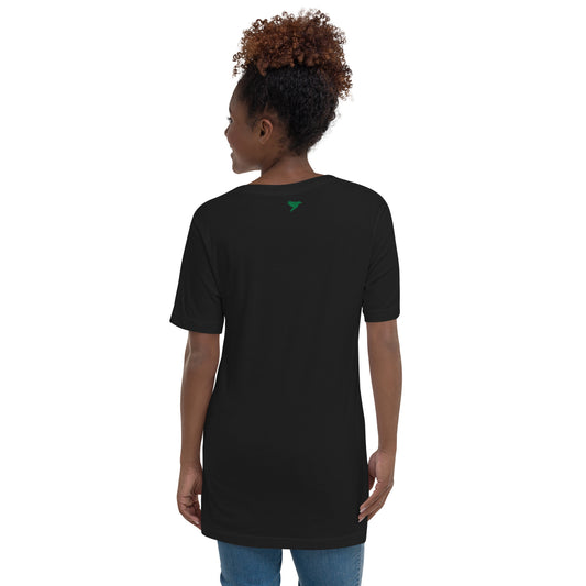 Back in the room - Green text - Womens V-Neck T-Shirt