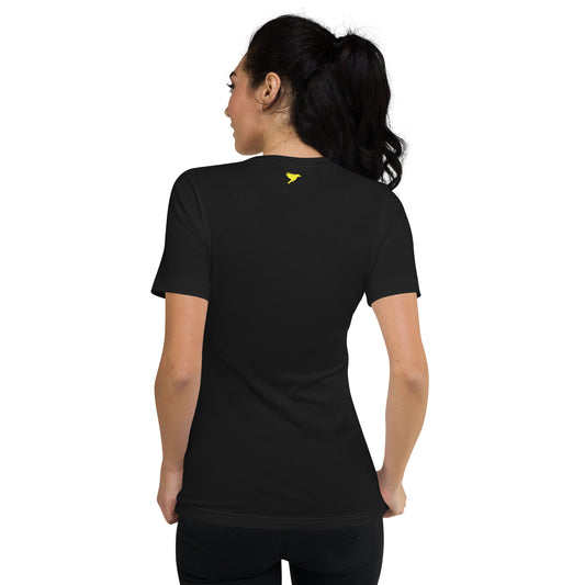 GSD - Yellow text - Womens V-Neck T-Shirt