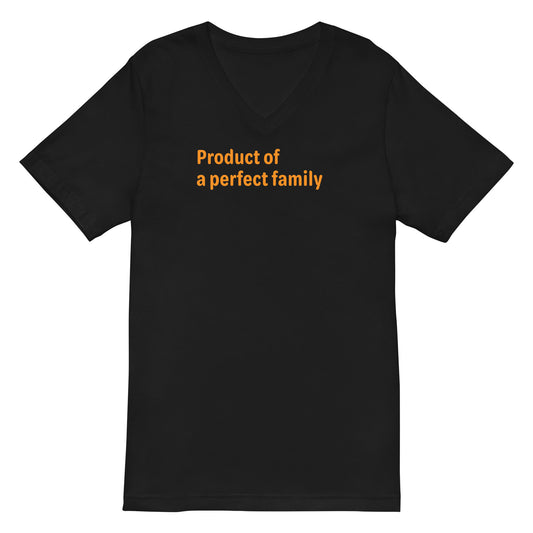 Product of - Orange Text - Mens V-Neck T-Shirt