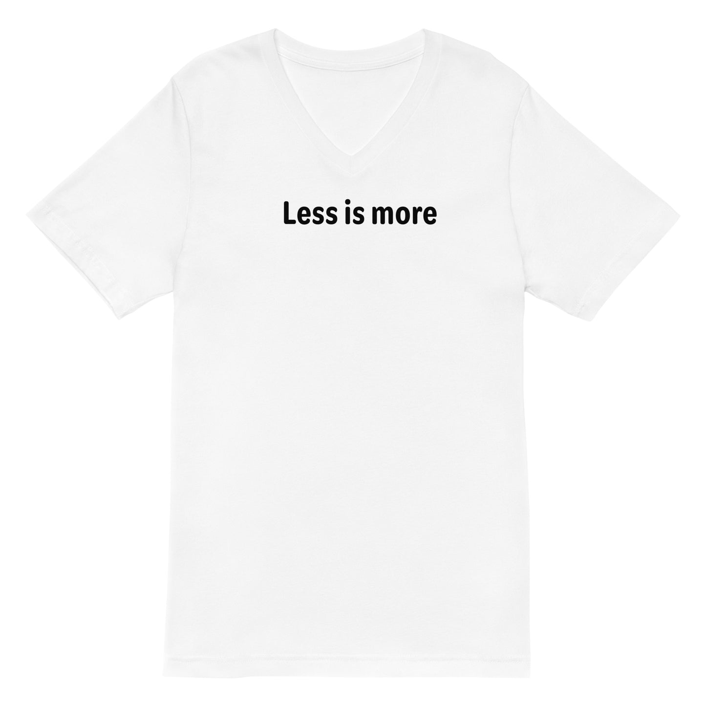 Less is more - Black Text - Mens V-Neck T-Shirt