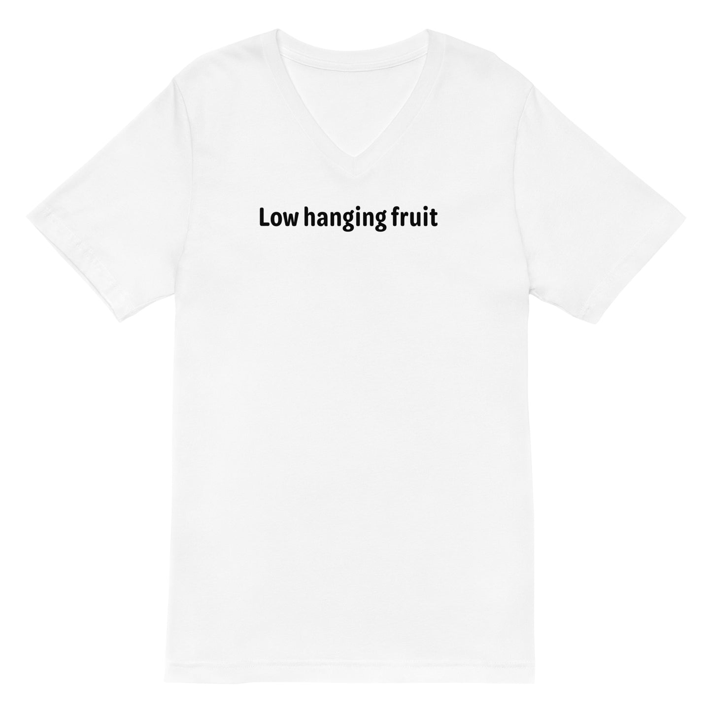 Low Hanging Fruit - Black Text - Mens V-Neck T-Shirt