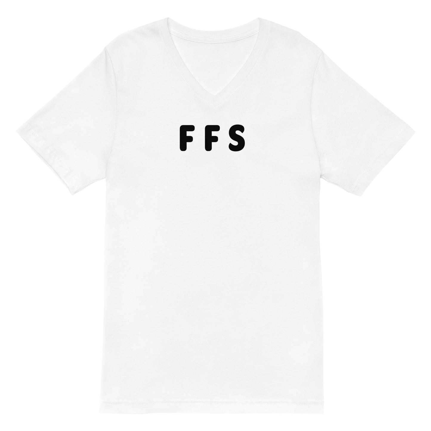 FFS - Black Text - Mens V-Neck T-Shirt