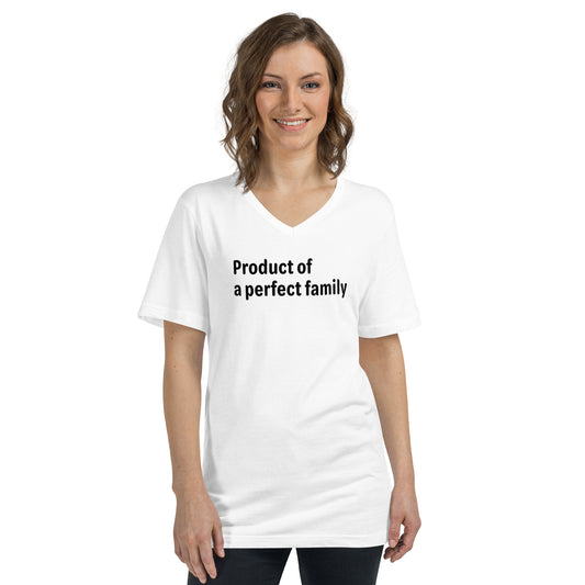 Product of - Black text - Womens V-Neck T-Shirt