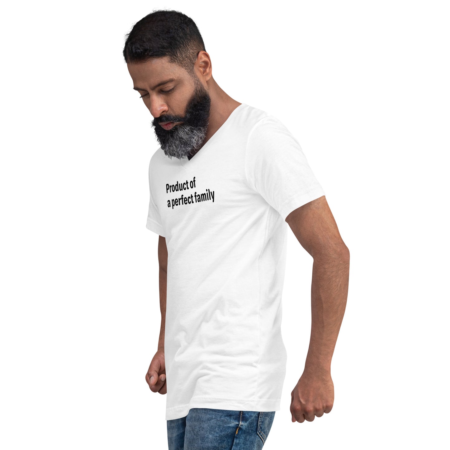 Product of - Black Text - Mens V-Neck T-Shirt