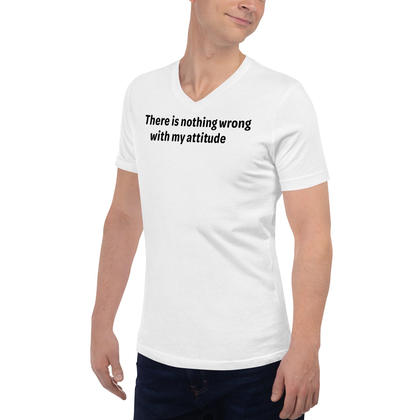 Attitude - Black Text - Mens V-Neck T-Shirt