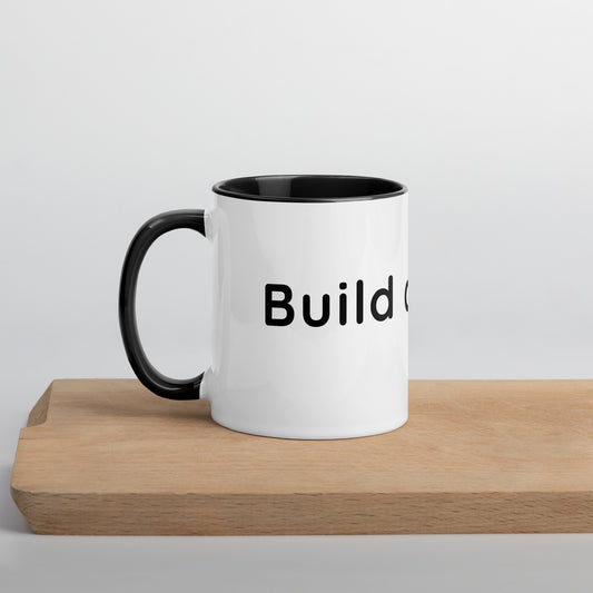 Build a bridge - Coffee Mug Black Inside