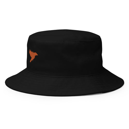 Black with Orange kookaburra logo - Bucket Hat