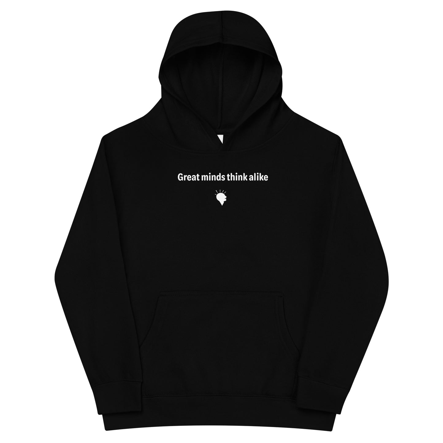 Great minds - White Text - Youth fleece hoodie