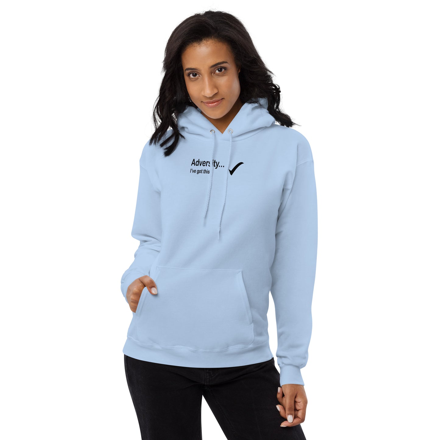 Adversity I've got this - Black Text -  Womens fleece hoodie