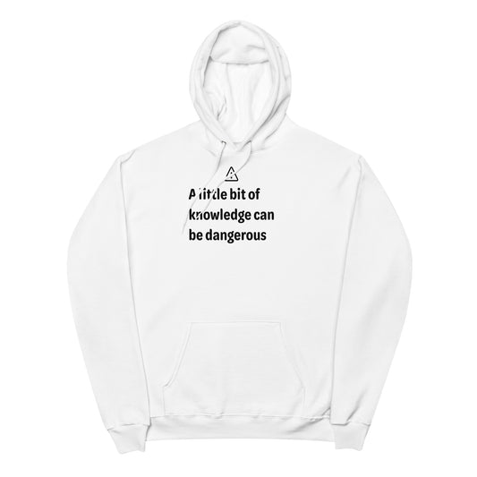 Dangerous level of knowledge - Black Text - Womens fleece hoodie