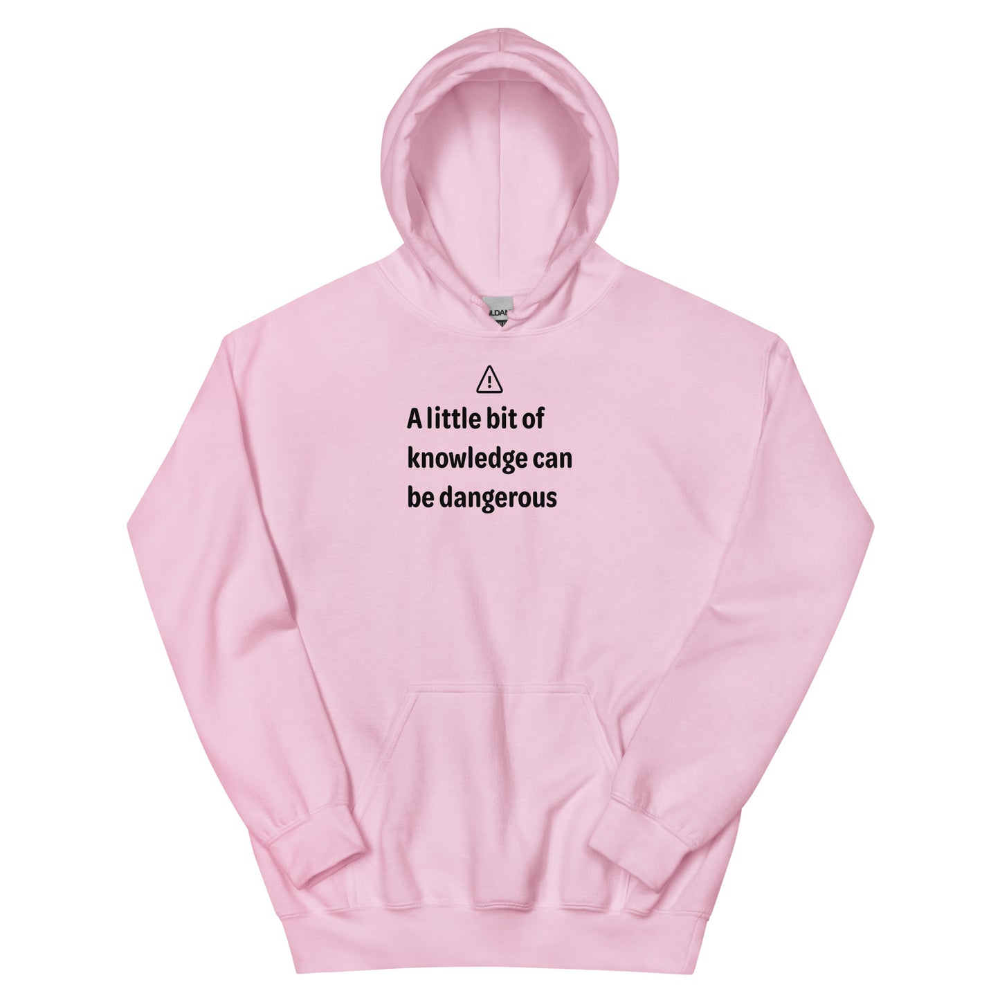 Dangerous level of knowledge - Black Text - Mens Hoodie