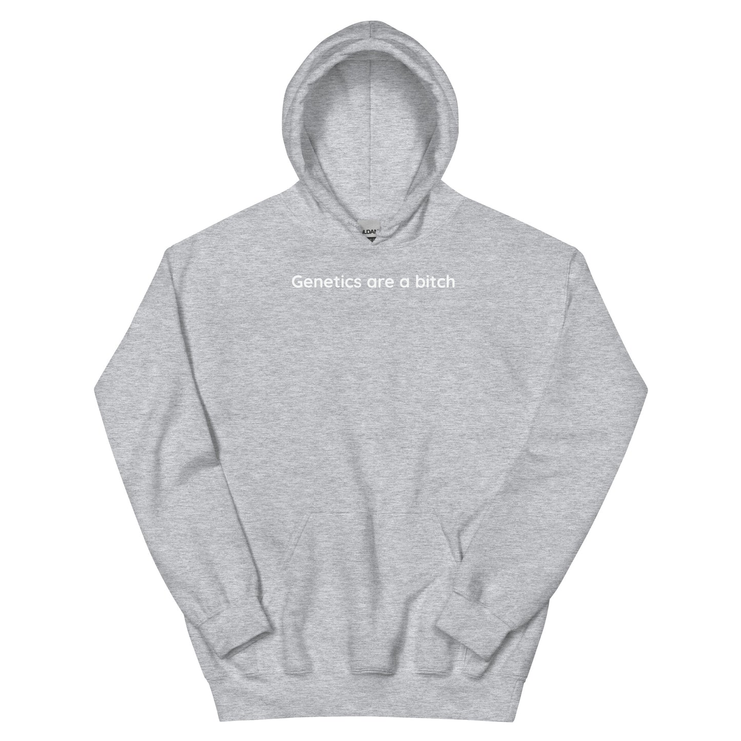 Genetics are a bitch - White Text - Mens Hoodie