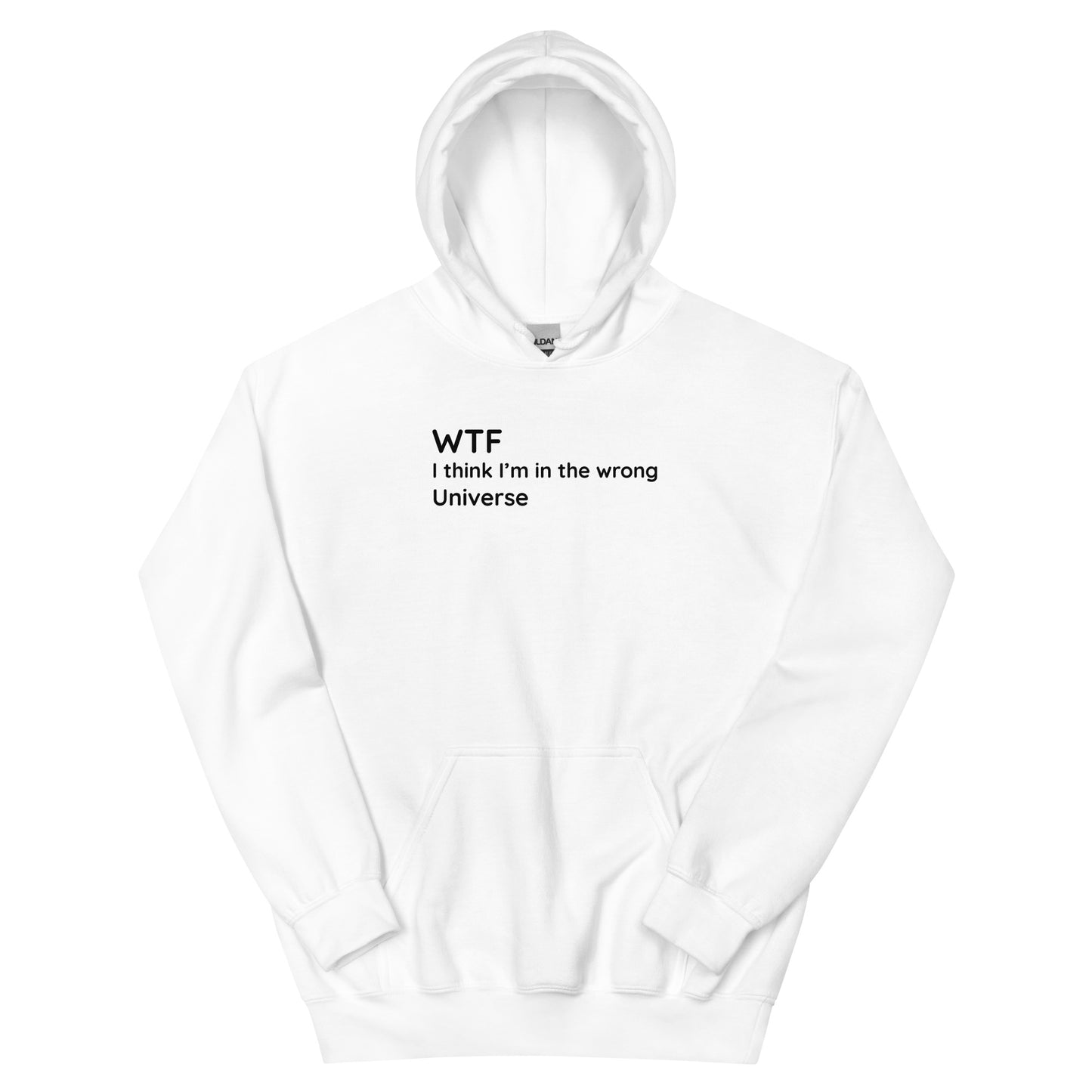 Wrong Universe - Black Text - Mens Hoodie