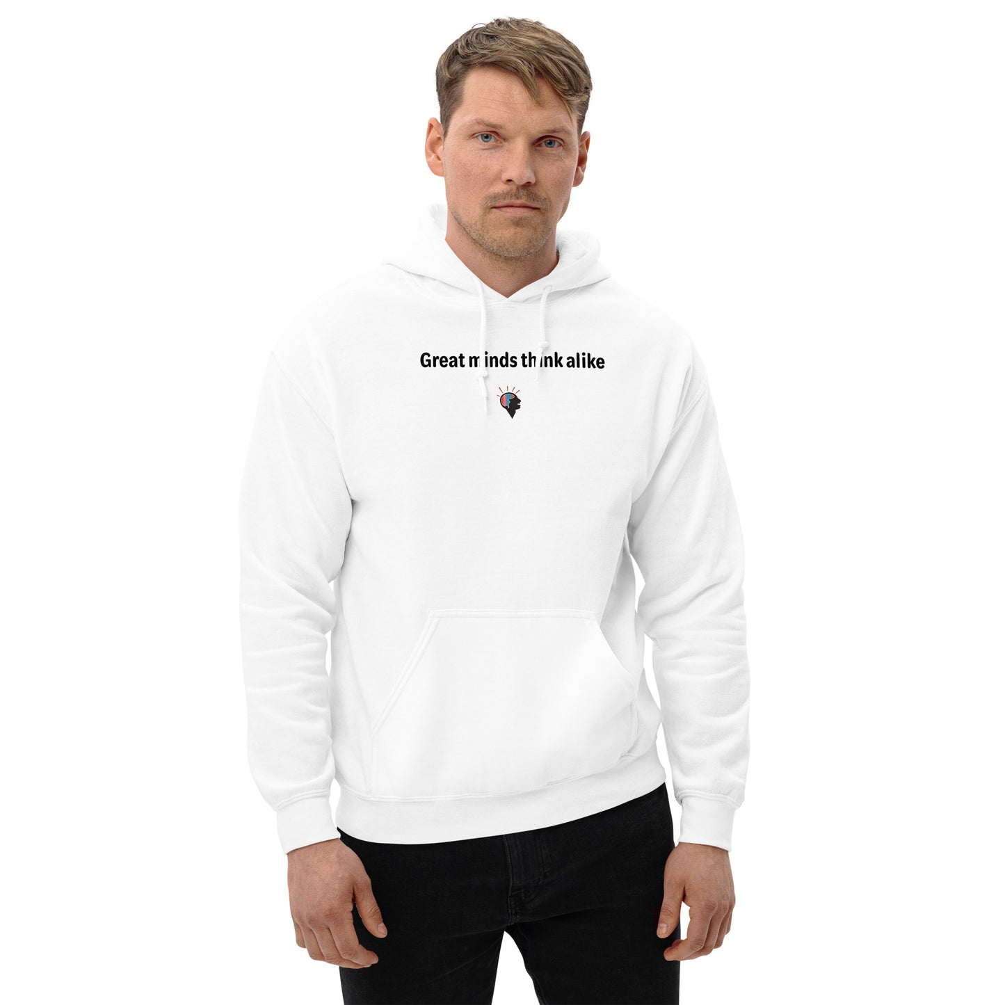 Great minds - Black Text - Mens Hoodie