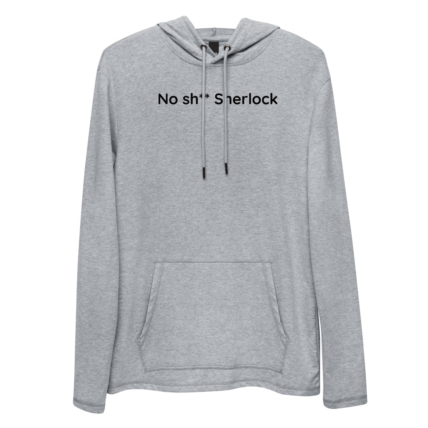 No sh** Sherlock - Black Text - Mens Lightweight Hoodie