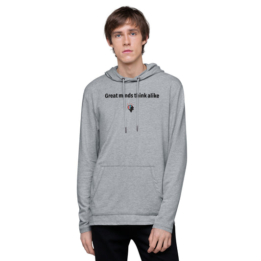 Great minds - Black Text - Mens Lightweight Hoodie