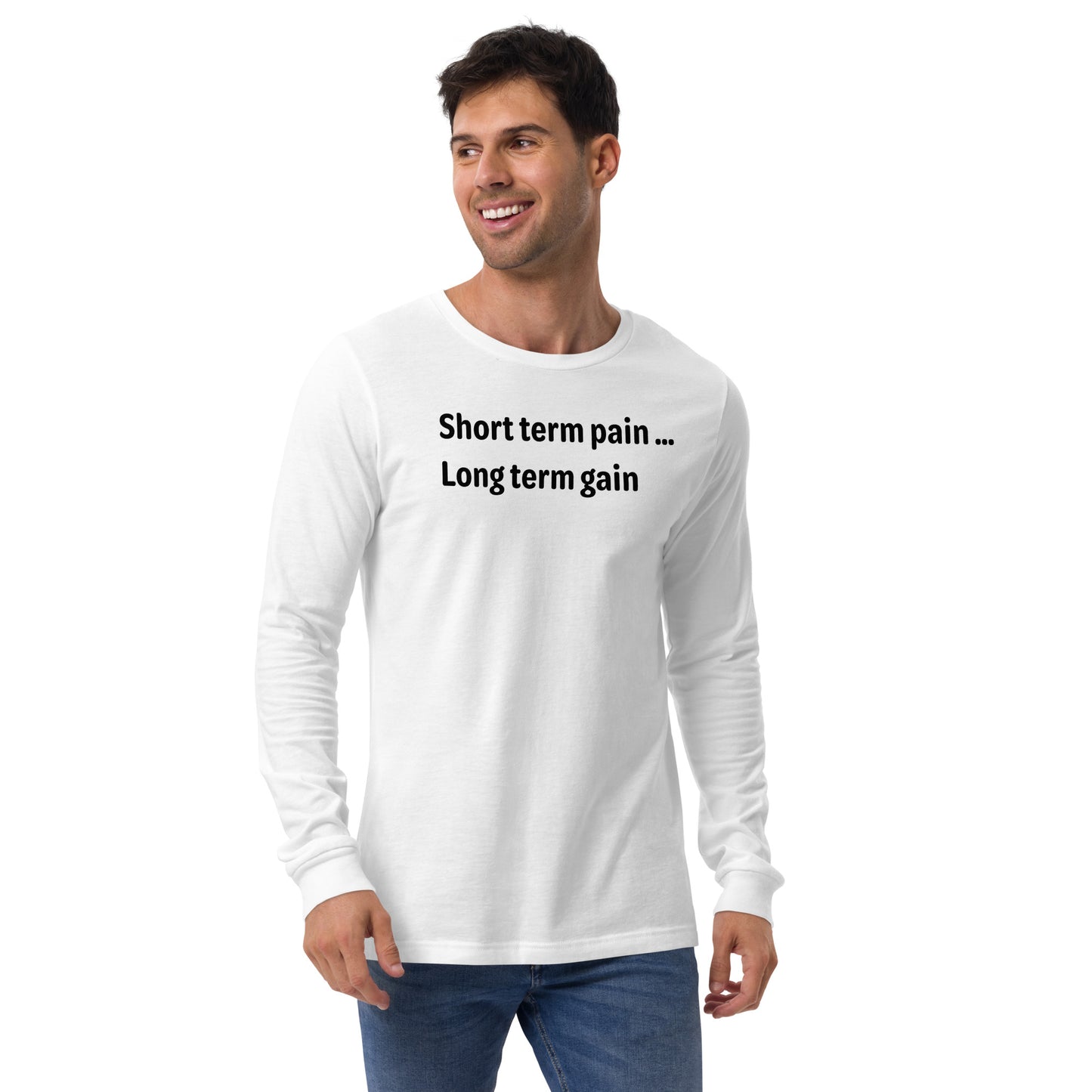 Short Term Pain - Black text - Mens Long Sleeve Tee