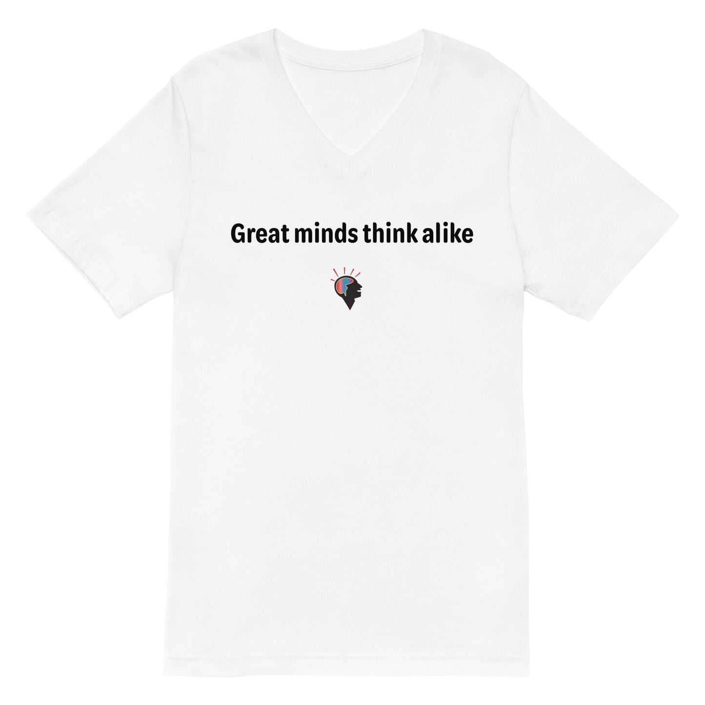 Great minds - Black Text - Womens V-Neck T-Shirt