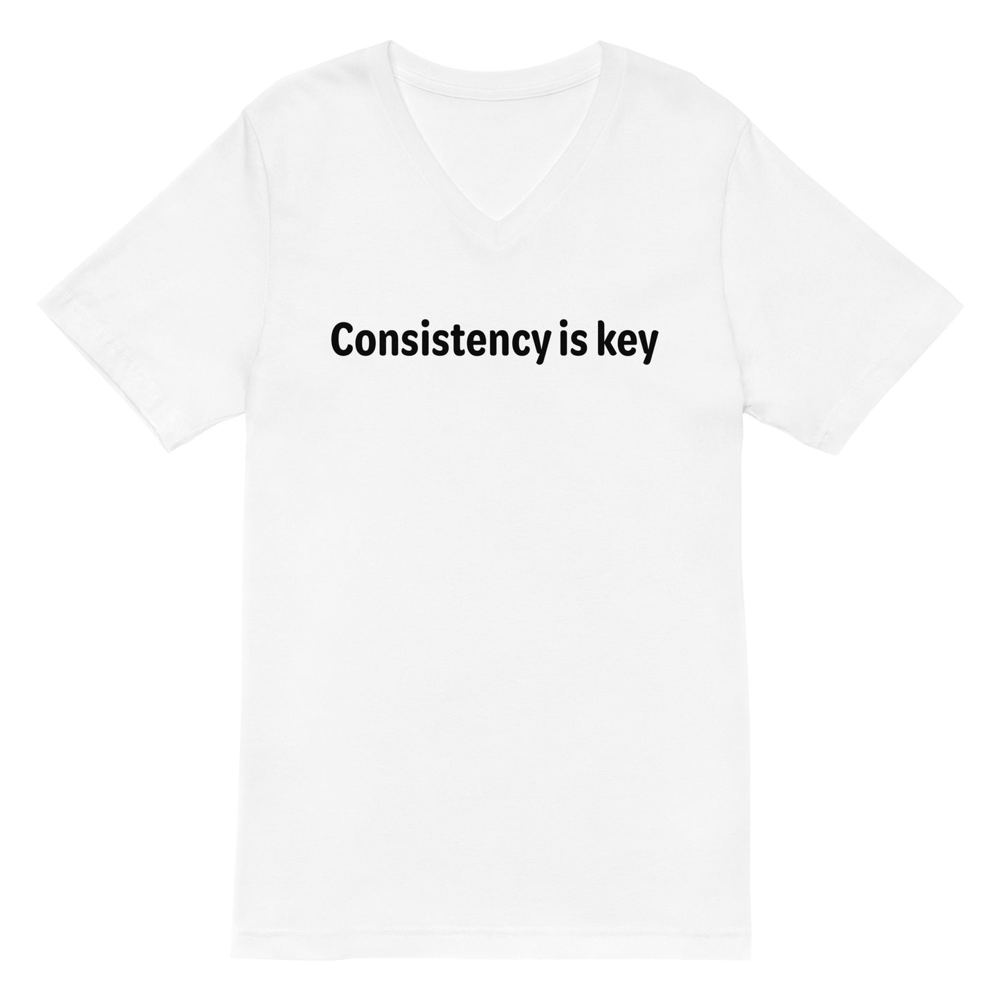 Consistency is key - Black text - Mens V-Neck T-Shirt