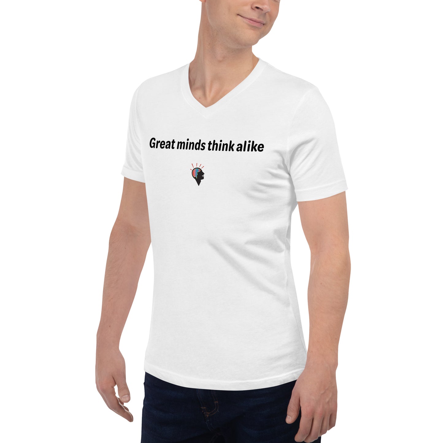 Great minds - Black Text - Mens V-Neck T-Shirt