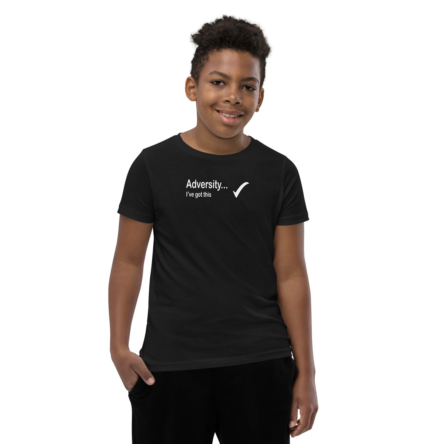 Adversity I've got this - White Text - Youth Short Sleeve T-Shirt